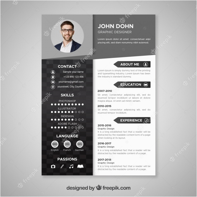 Black and White Resume Template Free Download Premium Vector