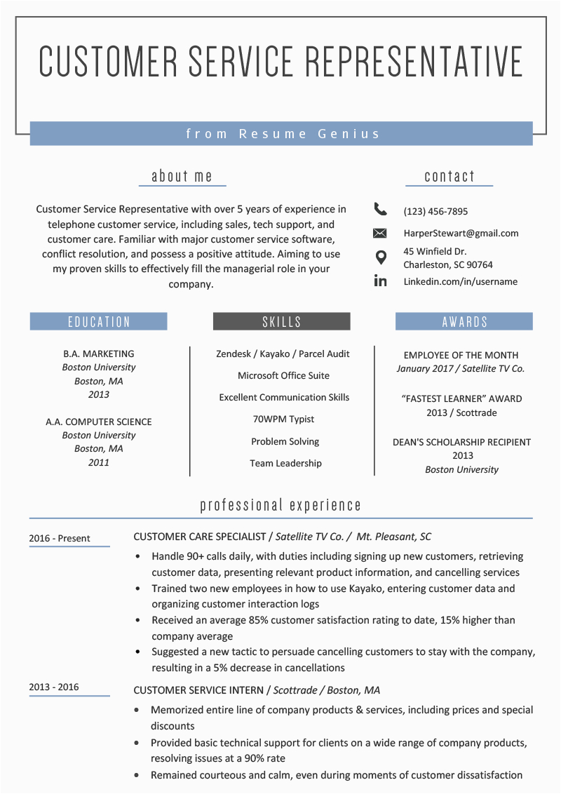 Customer Service Representative Skills Resume Samples Customer Service Representative Resume