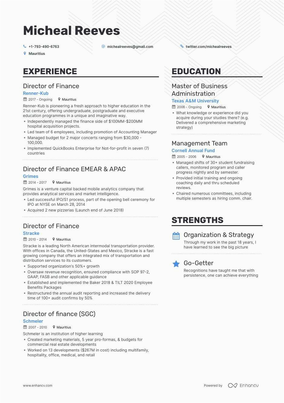 Director Of Finance and Administration Resume Sample top Director Finance Resume Examples & Samples for 2020