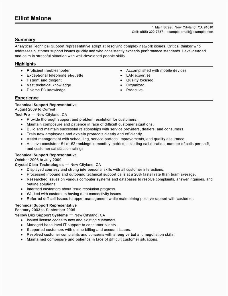 Entry Level It Technician Resume Sample Entry Level Puter Technician Resume