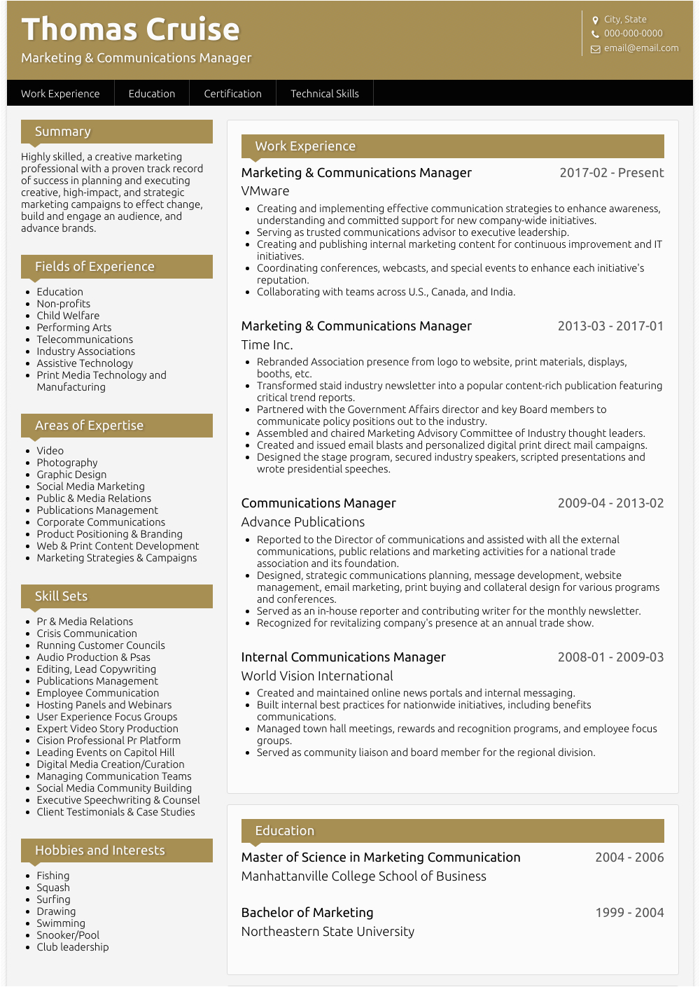 Experienced Corporate Communications Sample Resume 2023 Munications Manager Resume Samples and Templates