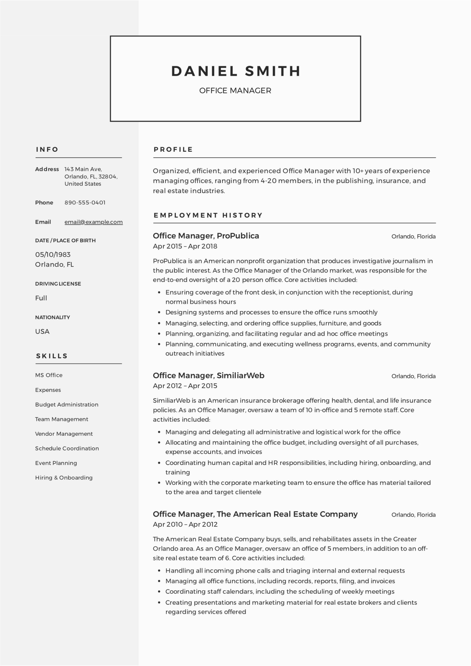 Free Resume Samples for Office Manager Guide Fice Manager Resume [ 12 Samples ] Pdf