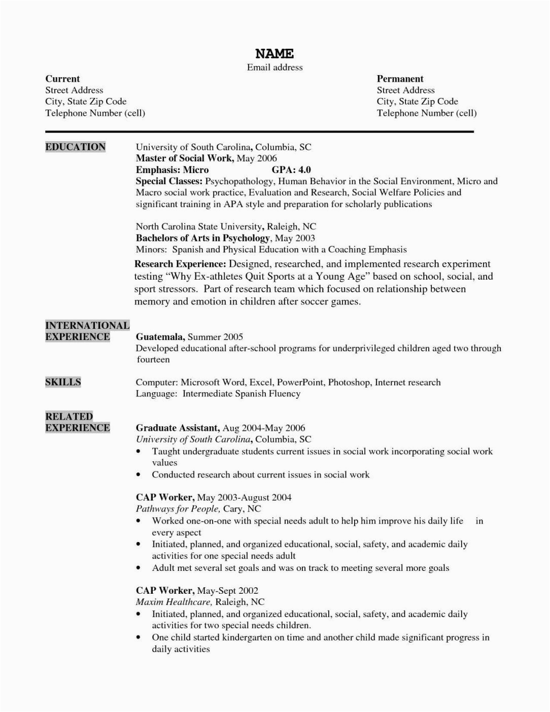 Free Resume Samples for Older Workers Free Resume Templates for Older Workers Resume Template References