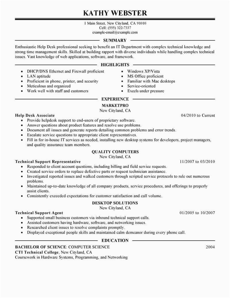 Help with Writing A Resume Sample Best Help Desk Resume Example From Professional Resume