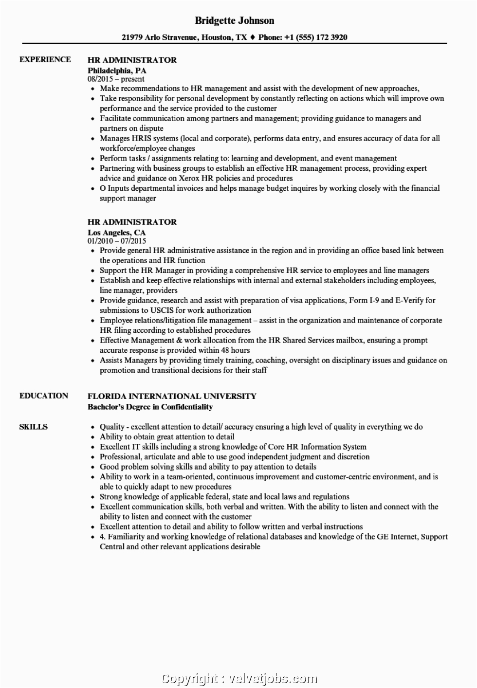 Hr and Admin Executive Resume Sample Professional Hr Administrator Cv Sample Hr Administrator