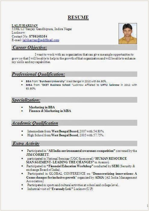 Hr Executive Fresher Resume Samples In India Fresher Cv format for It Professional Fresher Cv format