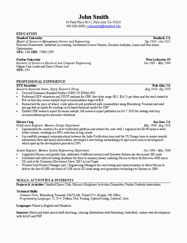 Investment Banking Resume Template with Deal Experience Investment Banking Resume Ii after