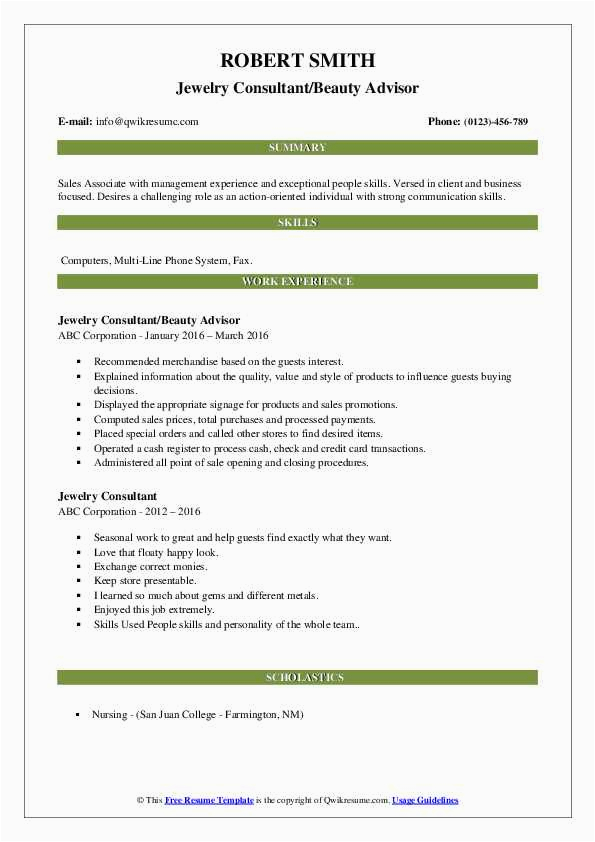 Jewelry Repair Shop Manager Resume Sample Jewelry Consultant Resume Samples