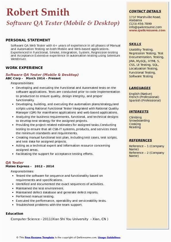 Manual Testing Resume for 5 Years Experience Sample top Rated Manual Testing Resume Sample for 5 Years Experience or