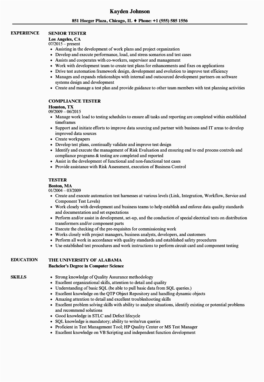 Manual Testing Resume Samples for Experienced Free Manual Testing Resume Sample for 5 Years Experience or 585 Credit