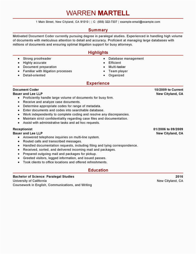 Medical Billing and Coding Specialist Resume Sample Best Legal Coding Specialist Resume Example From