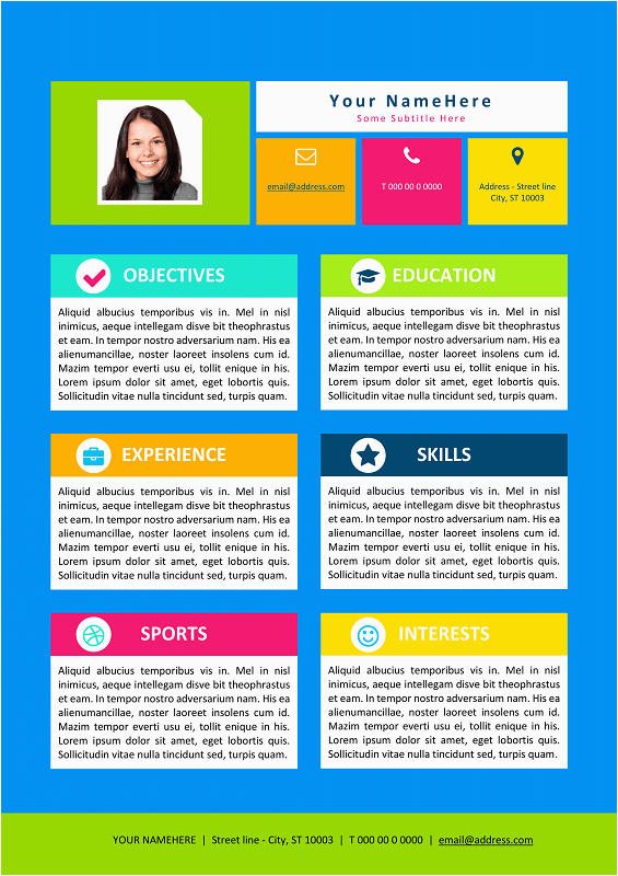 My First Resume Template for Kids My First Resume Template for Kids