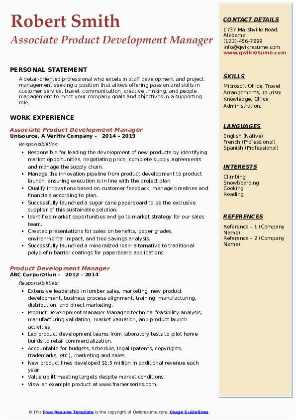 New Product Development Manager Resume Sample Product Development Manager Resume Samples