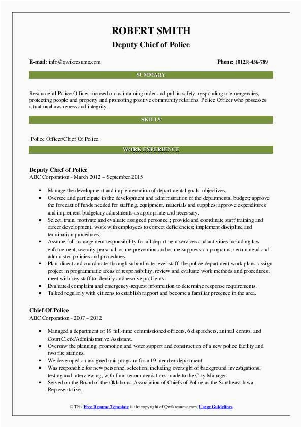 Police Chief Resume Cover Letter Sample Chief Of Police Cover Letter