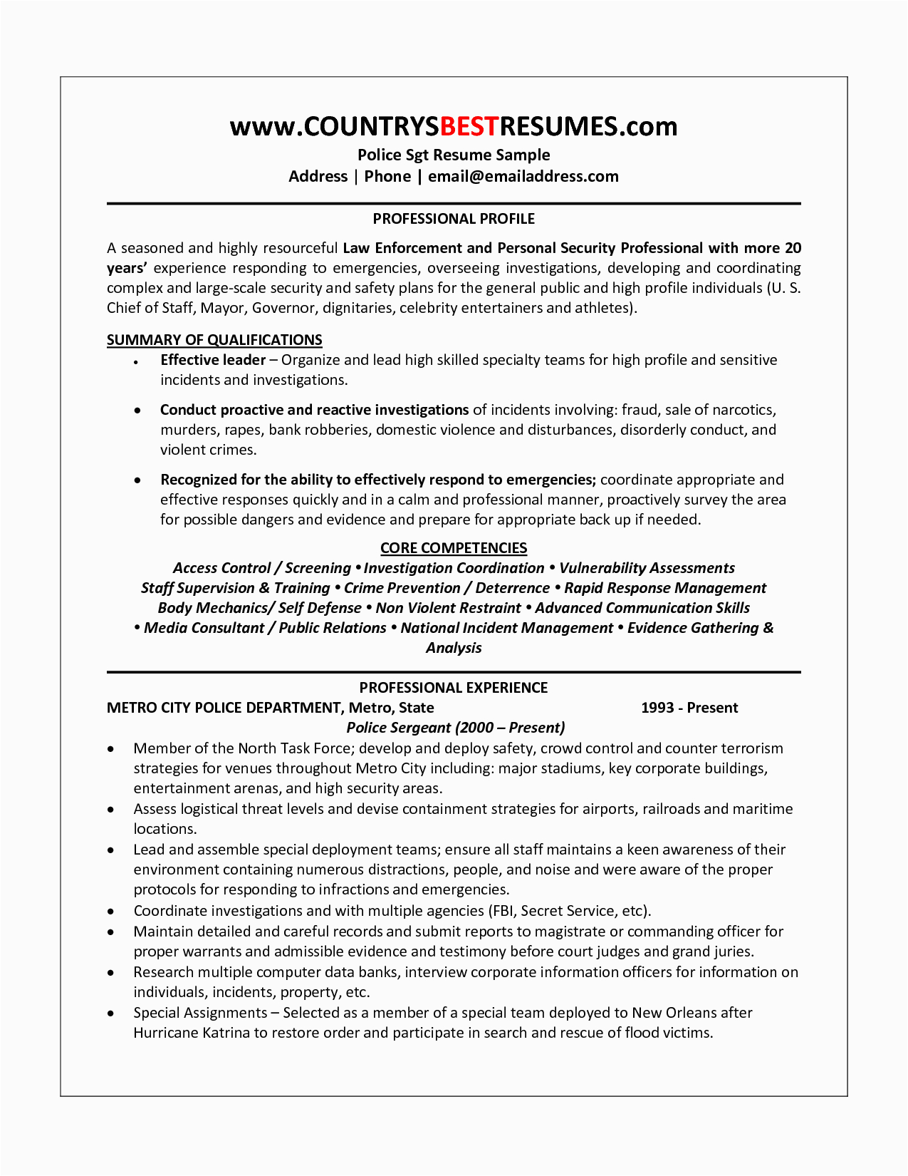 Police Officer Resume Objective Statement Samples 16 Beautiful Sample Police Ficer Resume