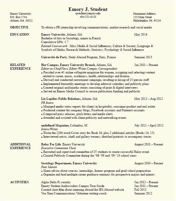 Political Science Sample Resume Wake forest Political Science Internship Resume O Political