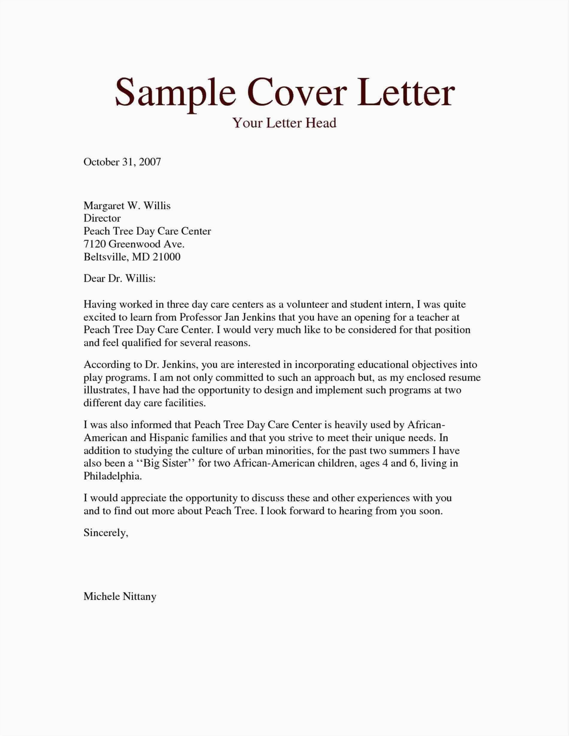 Resume Cover Letter Samples for First Job 25 Free Cover Letter Samples