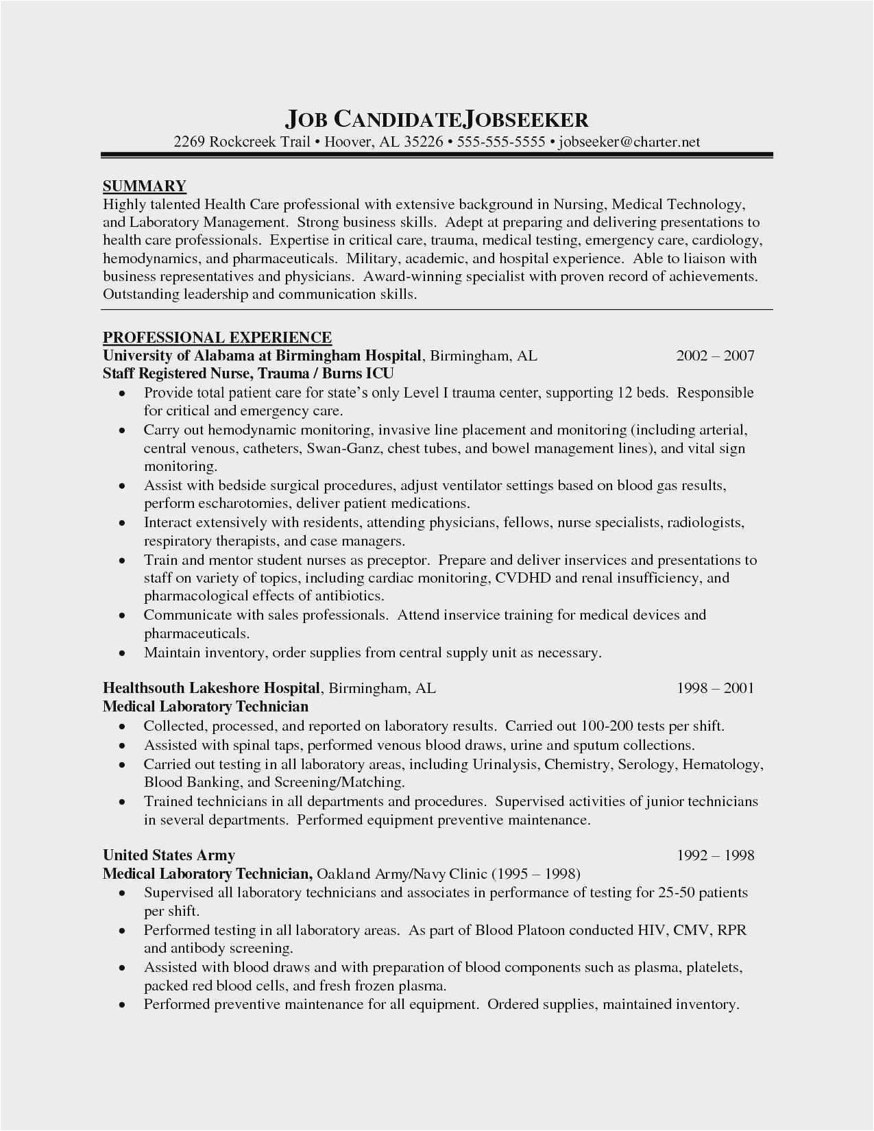 Resume Sample for Cna with No Experience Cna Resume Examples with No Experience Free Collection 52