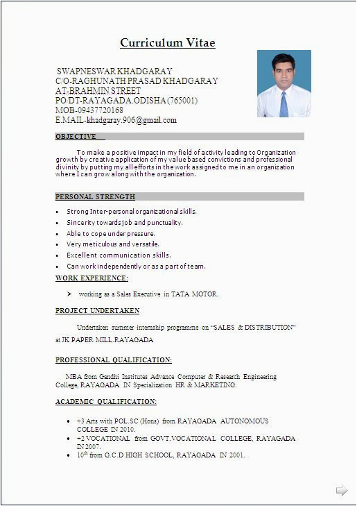 Resume Sample for Nx Mould Designer In India Image Result for Resume format