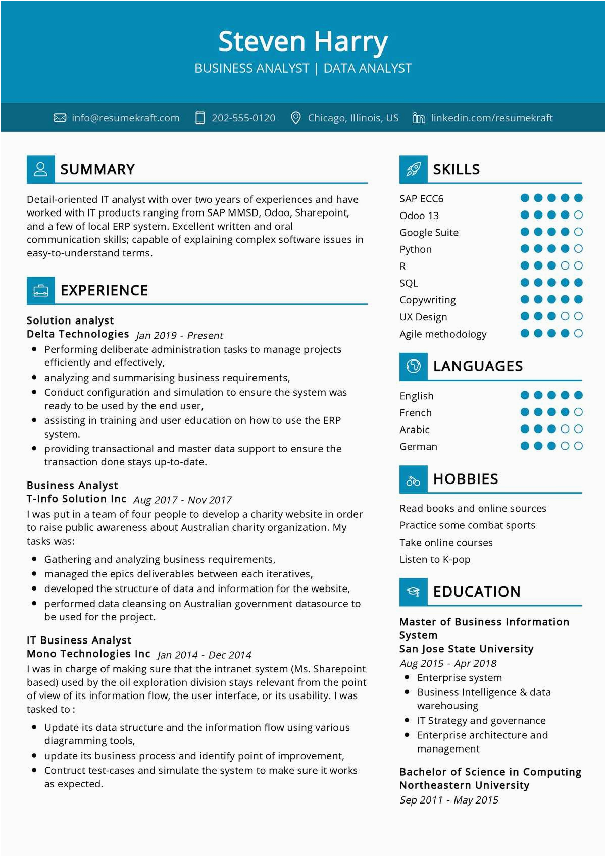 Resume Sample with A Few Years Of Experience Data Analyst Resume Sample 2021 Resumekraft