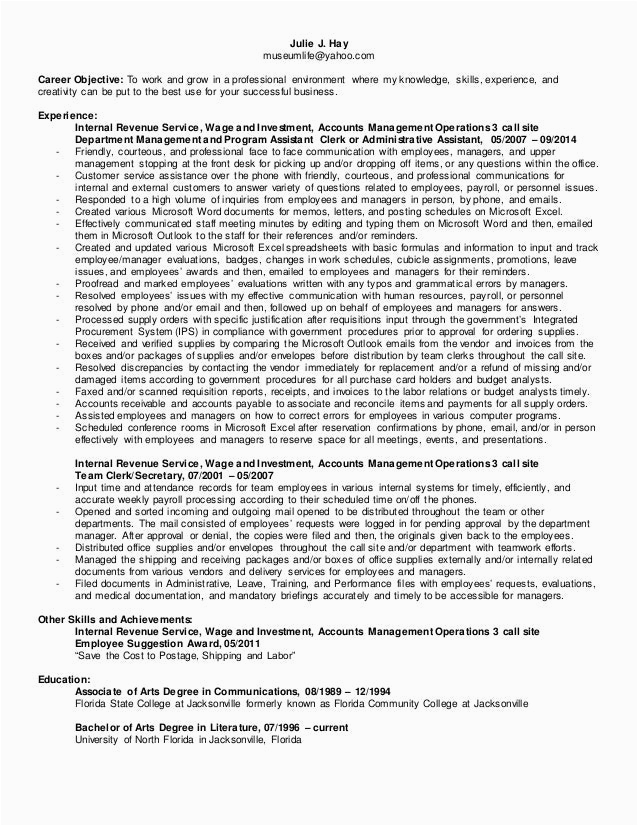 Resume Sample with Addresses and Phone Numbers Current Resume From Julie Hay without Current Home Address and Cell P…