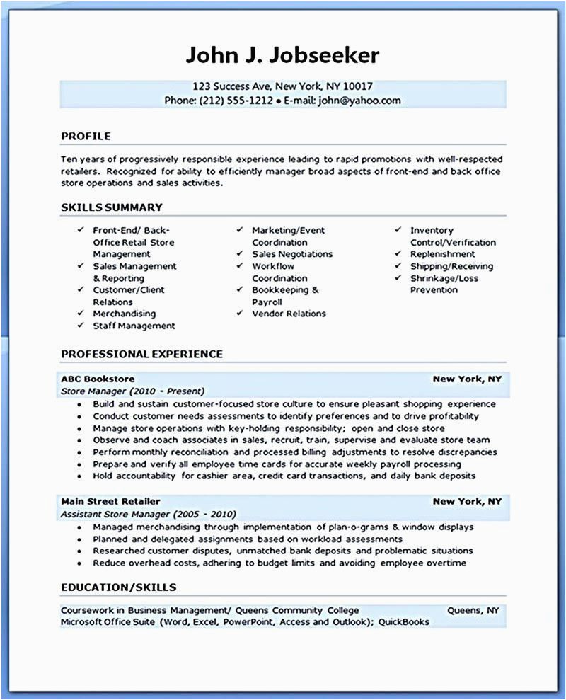 Resume Samples for Retail Management Position Retail Manager Resume is Made for Those Professional Employments who