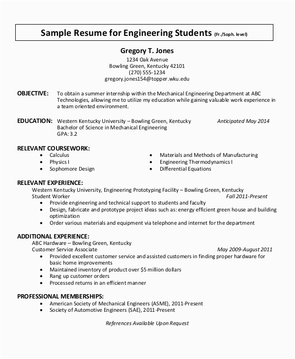 Resume Template for On Campus Job Free 8 Job Resume Samples In Ms Word