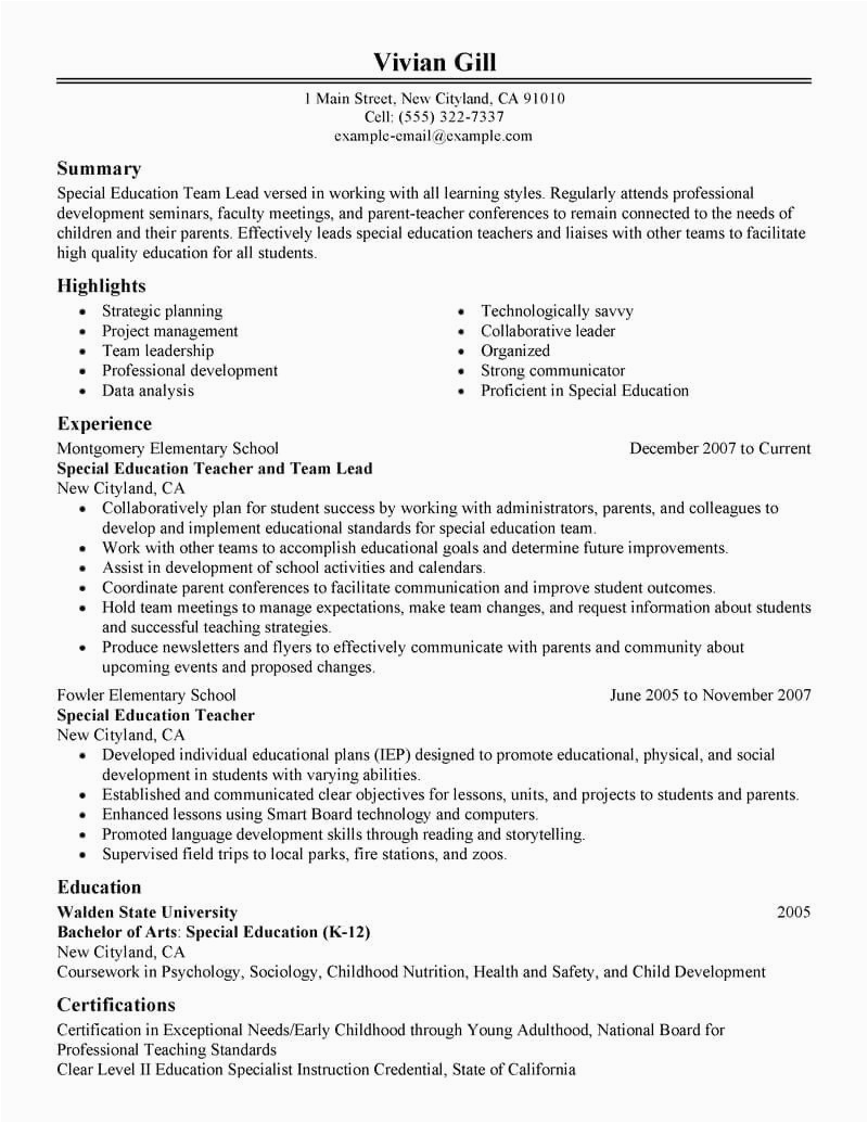 Resume Template for Team Lead Position Team Leader Resume Sample Huroncountychamber