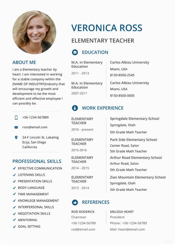 Resume Template Free Download for Teachers Teacher Resumes 27 Free Word Pdf Documents Download