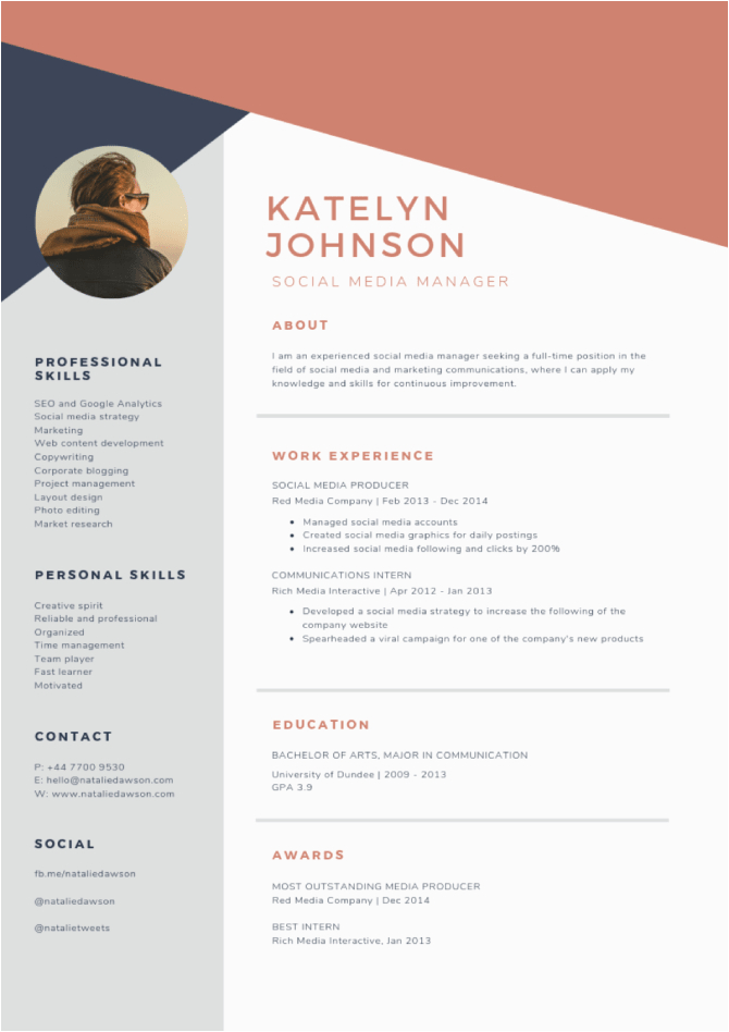 Resume Template Free Download with Photo Free Resume Templates—download & Start Making Your Resume