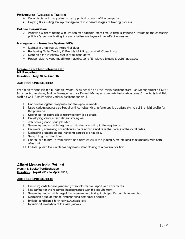 Resume Template Same Company Different Jobs Resume