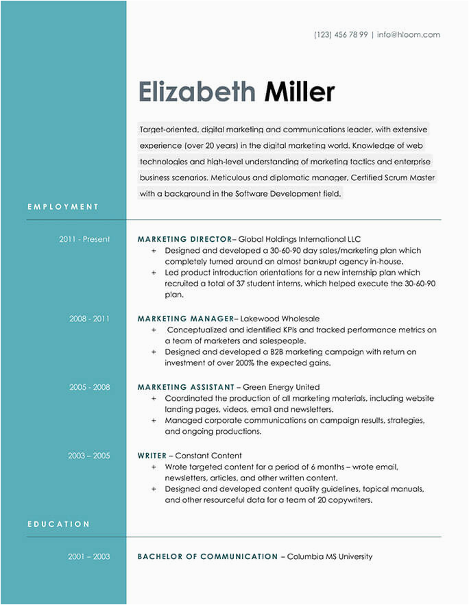 Resume Template with Quotes On Side 19 Free Resume Google Doc Templates Download