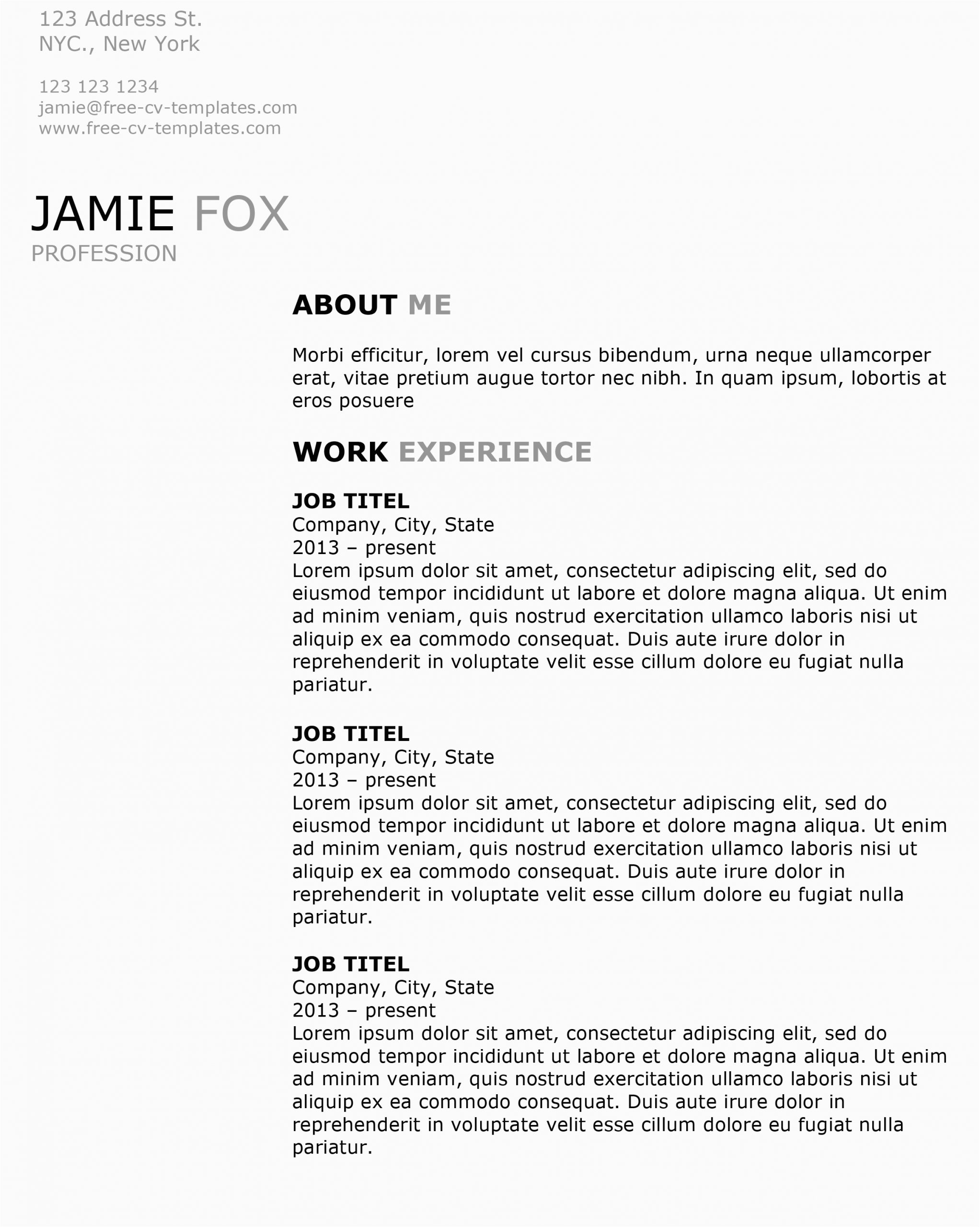 Resume Template with Quotes On Side the Right Side