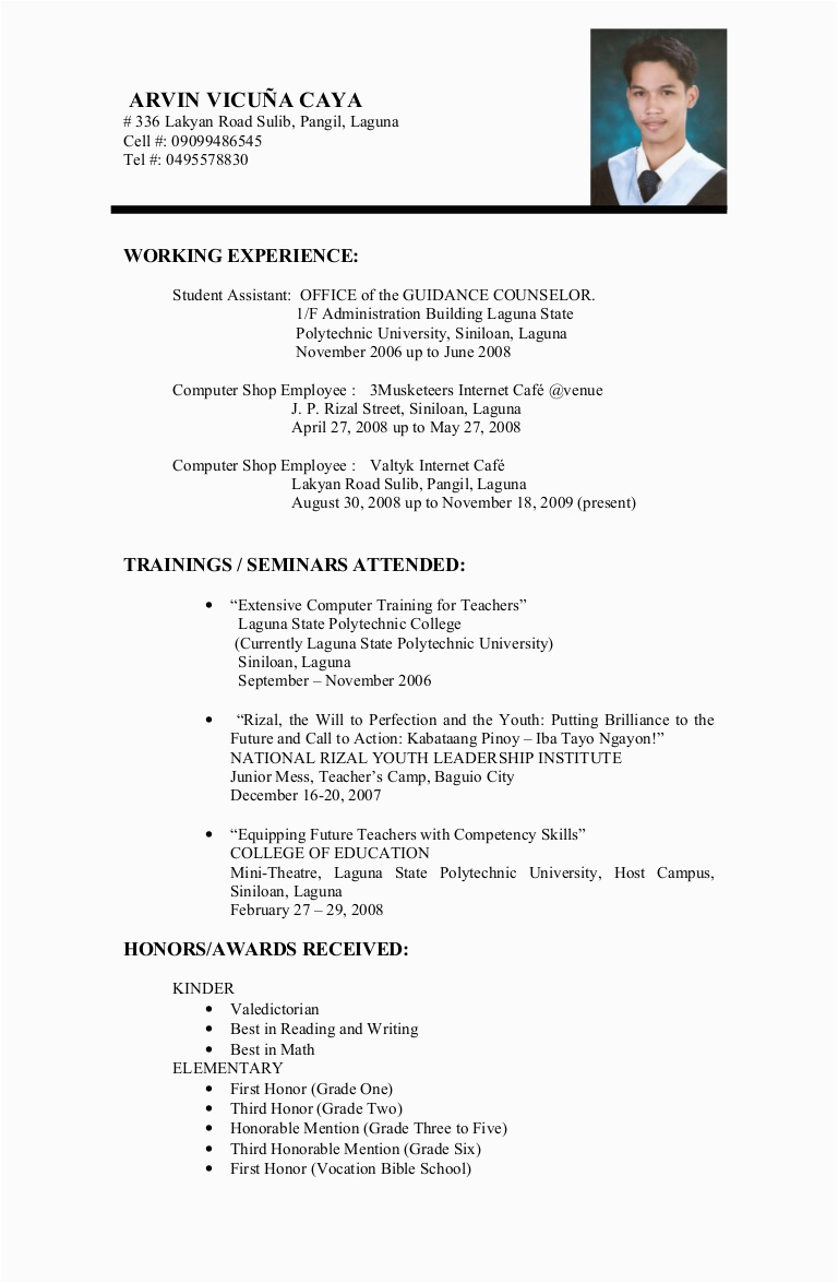 Resume Templates for College Students Download Samples Of Resumes for College Students