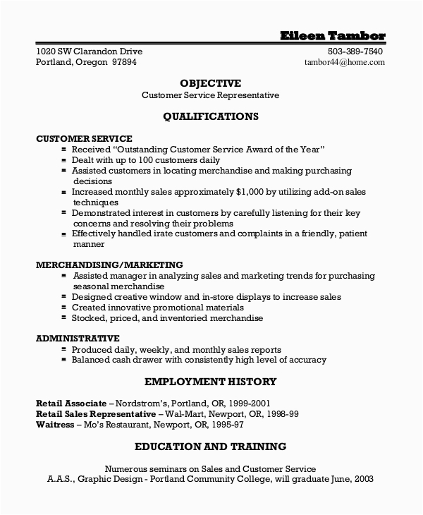 Resume Templates for Customer Service Jobs Free 8 Sample Customer Service Resume Templates In Ms