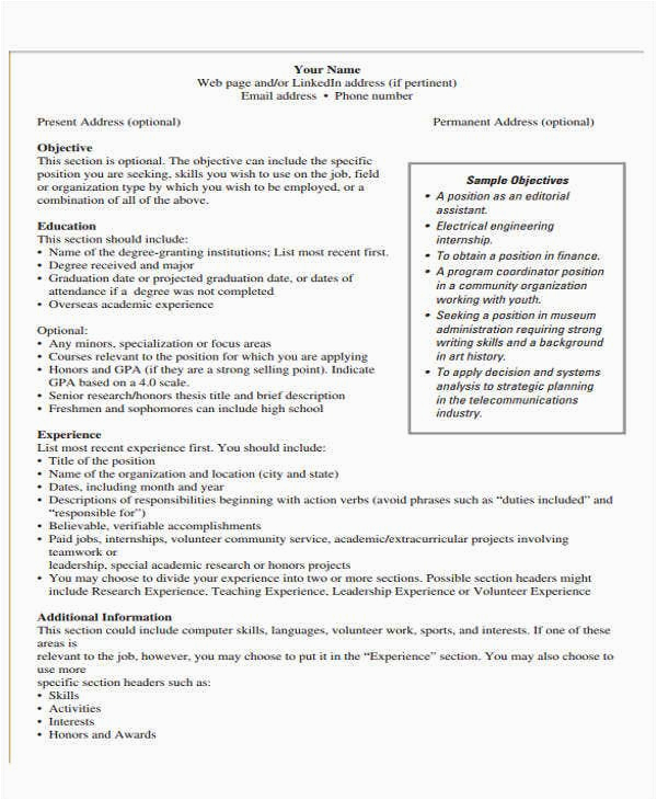 Resume Templates for Fresher software Engineer 13 Simple Fresher Resume Templates Pdf Doc