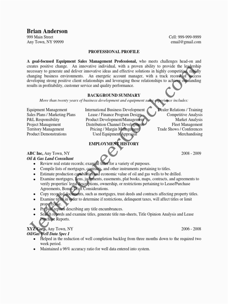 Resume Templates for Oil and Gas Industry Oil & Gas Sample Resume 2 Pdf Sales