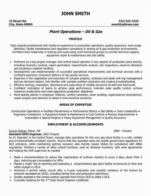 Resume Templates for Oil and Gas Industry top Oil & Gas Resume Templates & Samples
