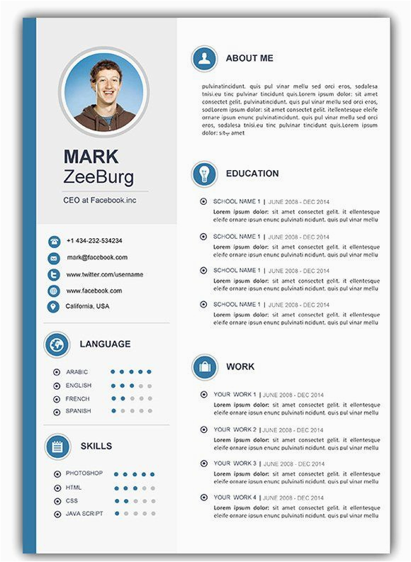 Resume with Picture Template Free Download Resume Template Free Downloadable Word attractive