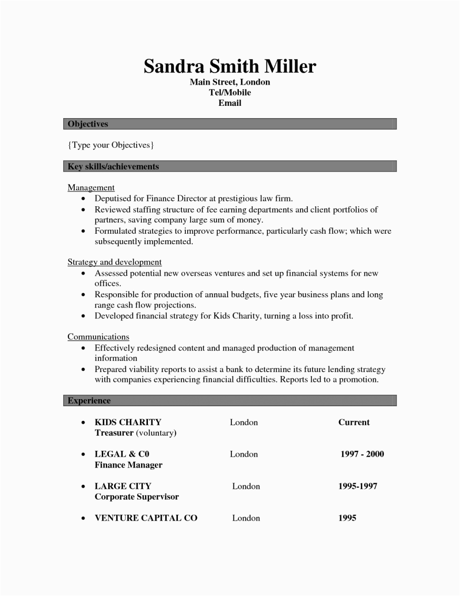 Sample Achievements In Resume for Experienced Cv Template Key Achievements Resume format