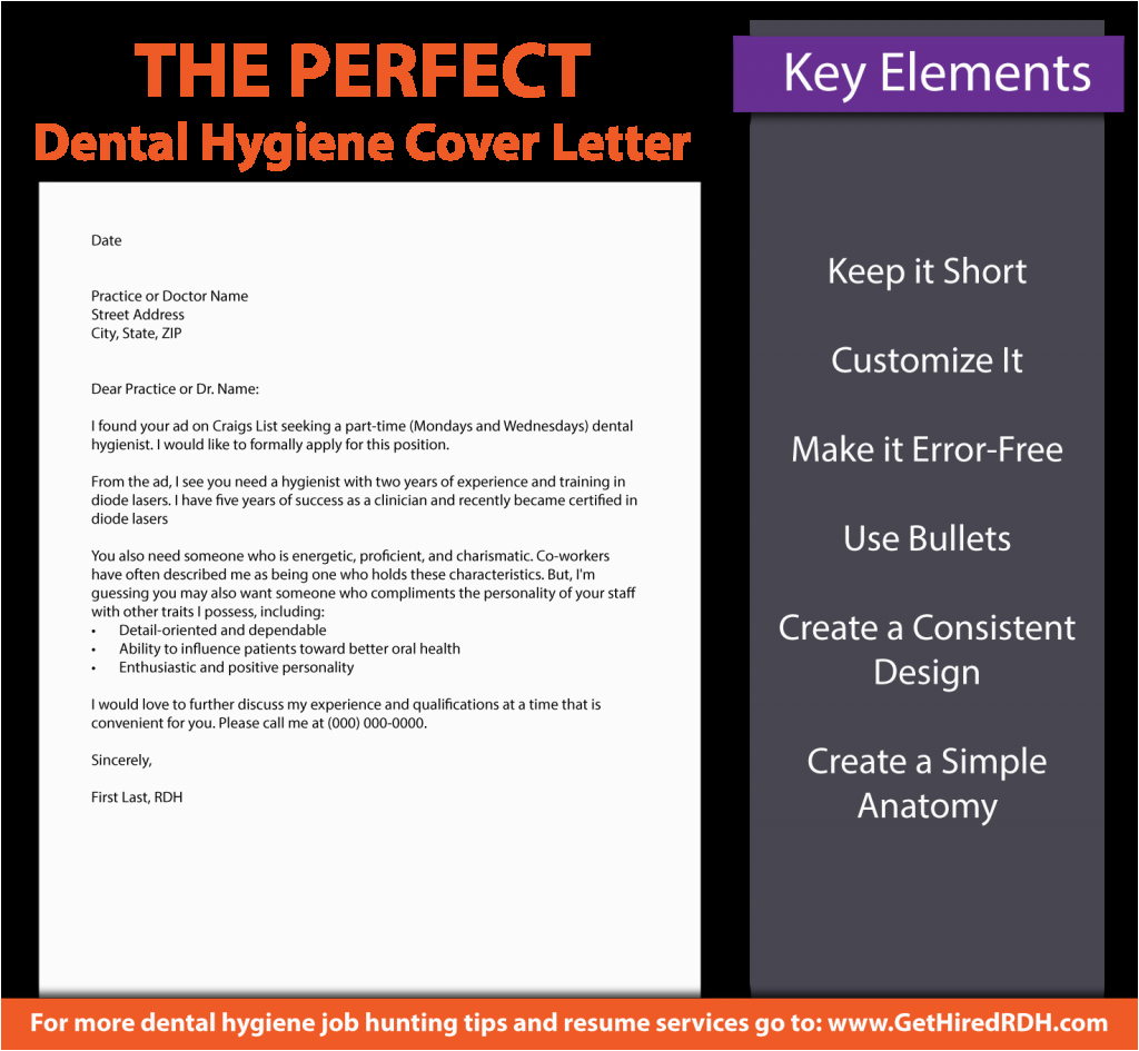 Sample Dental Hygiene Cover Letter and Resumes the Perfect Dental Hygiene Cover Letter 01