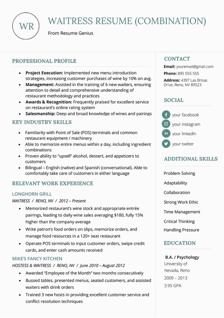Sample for A Combination Resume for It the Bination Resume Examples Templates & Writing Guide Pertaining