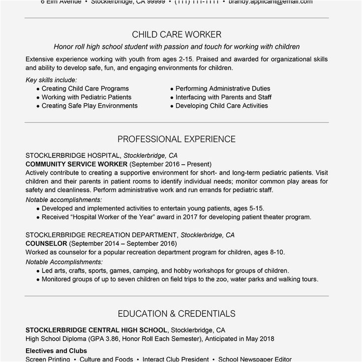 Sample Objective Resume High School Graduate High School Student Resume Summary In 2020 with Images