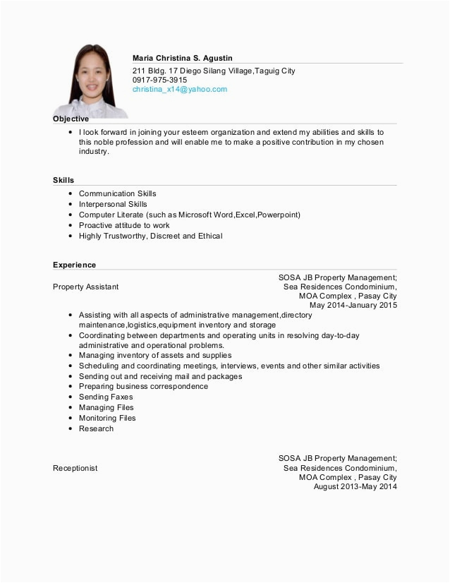 Sample Objectives In Resume for Ojt Business Administration Student Sample Objectives In Resume for Ojt Business