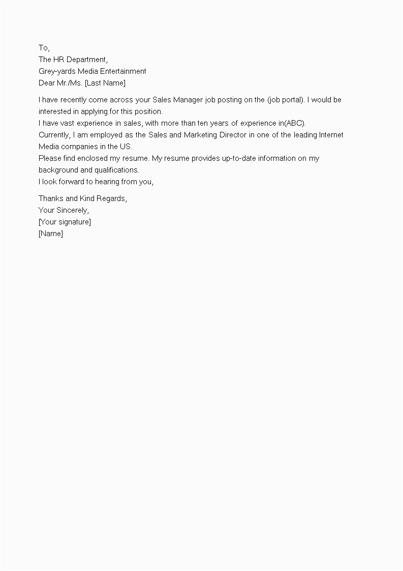 Sample Of Cover Email for Resume Email Resume Cover Letter