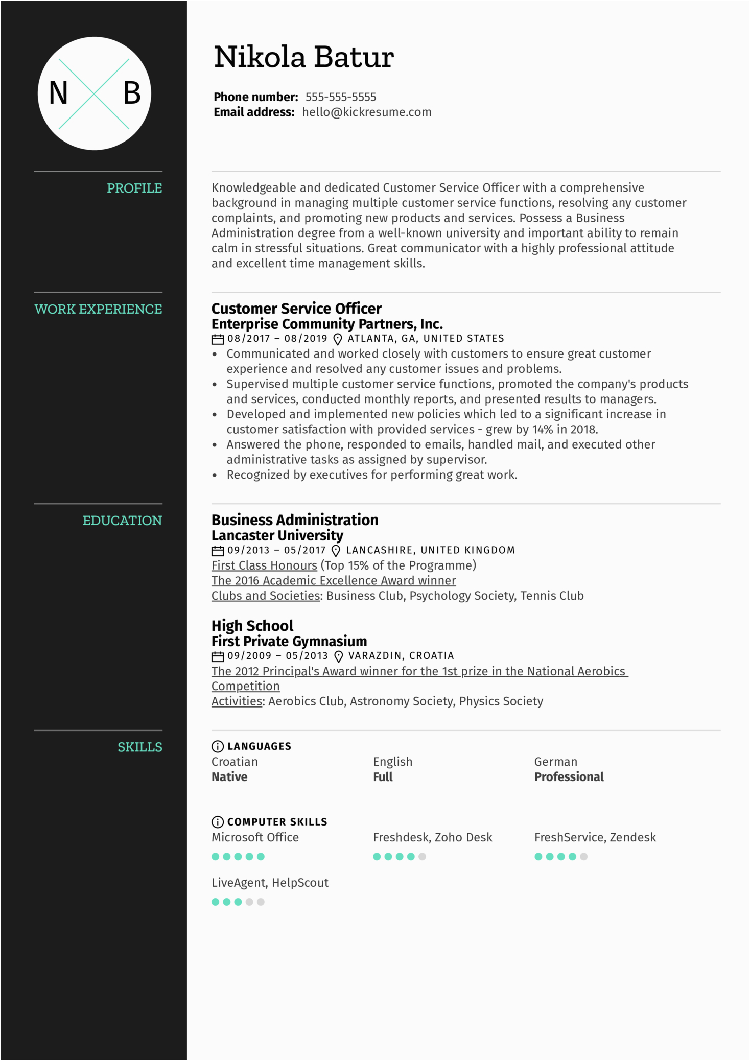 Sample Of Resume for Customer Service Officer Customer Service Ficer Resume Example