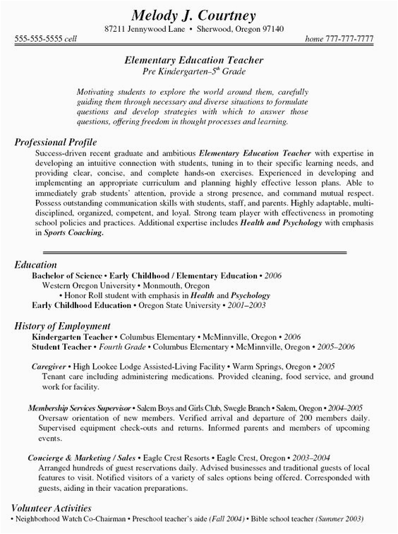 Sample Of Resume for Early Childhood Teacher In Catholic School Canada Cover Pages and Hong Kong On Pinterest