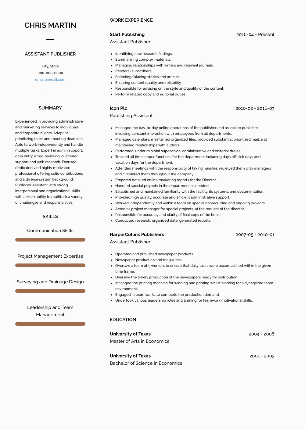 Sample Of Resume for Editor Publisher Publisher Resume Samples and Templates