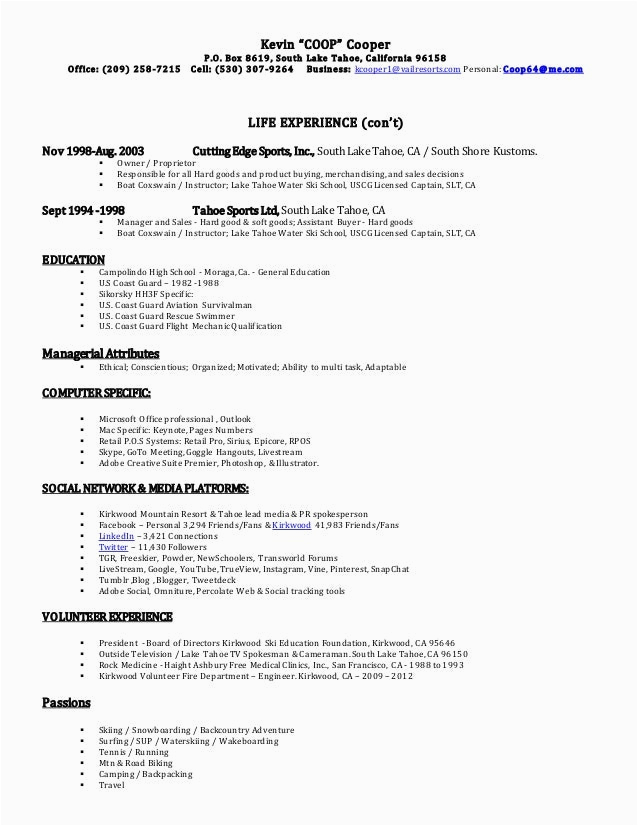 Sample Resume for A Finance Coop Coop Resume May 2015