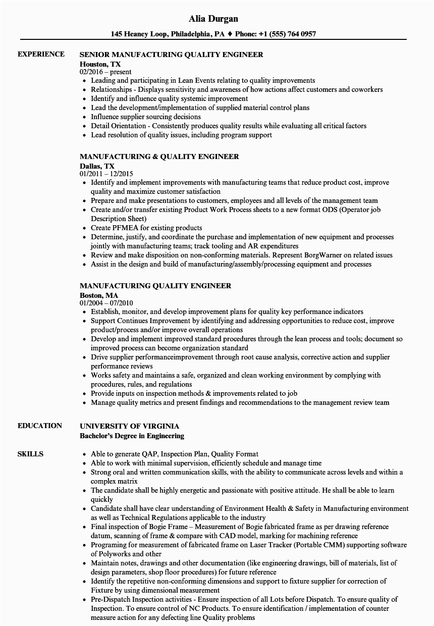 Sample Resume for assistant Professor In Electronics Engineering Quality Resume Examples Quality Engineer Resume Samples and